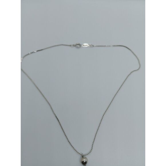 Vintage Napier Circle Pendant Silver Tone 15" Chain Necklace - Picture 4 of 6